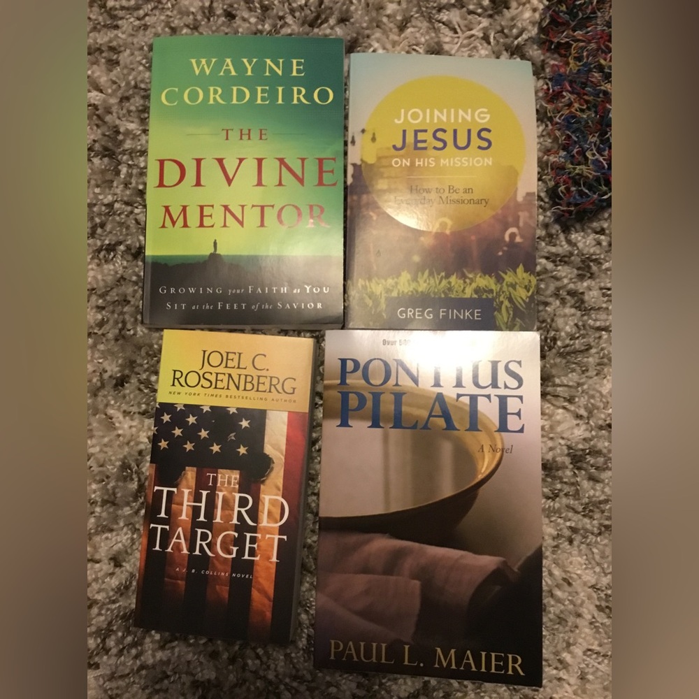 4 book bundle Christian fiction and non fiction